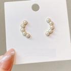 Faux Pearl Alloy Earring 01 - 1 Pair - White - One Size