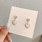 Heart Drop Earring 1 Pair - Pink - One Size