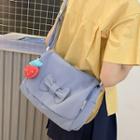 Set: Bow Accent Crossbody Bag + Bag Charm