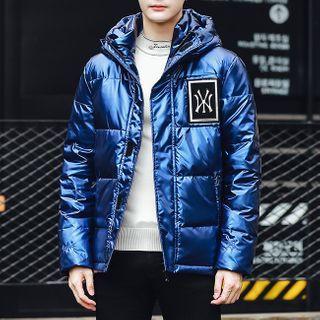 Iridescent Padded Zip Jacket