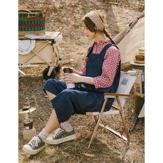 Wide-leg Overall Jeans One Size