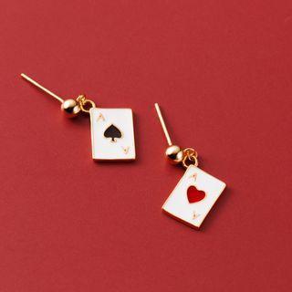 Poker Card Drop Earring