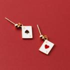 Poker Card Drop Earring