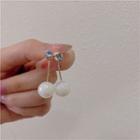 Faux Pearl Rhinestone Alloy Earring 1 Pair - White - One Size