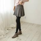 Inset Shorts Pleat-hem Miniskirt