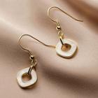 Shell Drop Earring 1 Pair - White & Gold - One Size