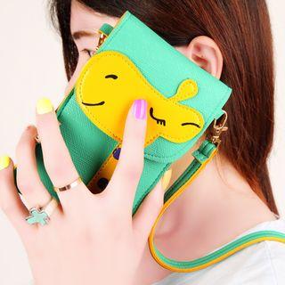 Faux Leather Cartoon Touchscreen Mobile Pouch