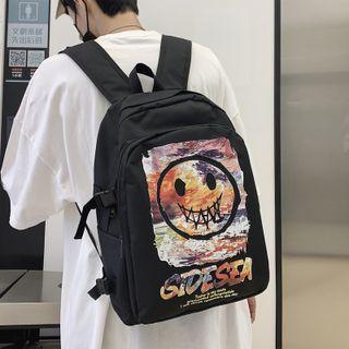 Print Buckled Lightweight Backpack