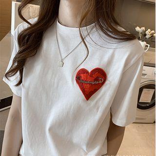 Short Sleeve Heart T-shirt