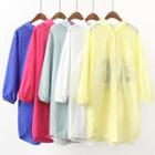Hooded Buttoned Light Coat