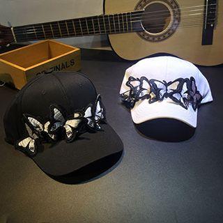 Butterfly Accent Baseball Cap