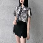 Short-sleeve Tie-dyed Shirt / Neck Tie / Set