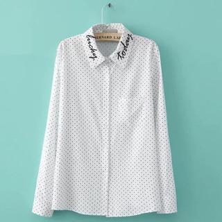 Embroidered Dotted Shirt