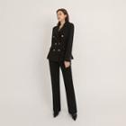 Office Look Woolen Blazer & Matching Pants Set