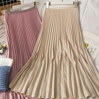 Pleated Midi Skirt In 5 Colors