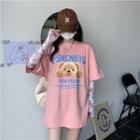 Short-sleeve Print T-shirt / Long-sleeve Top