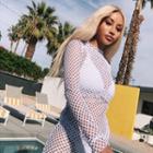 Fishnet Long-sleeve Cover-up