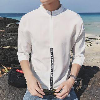 Lettering 3/4-sleeve Top