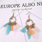 Feather Tassel Hoop Earring