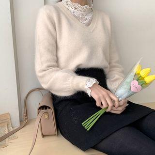 Band-waist A-line Mini Skirt Black - One Size