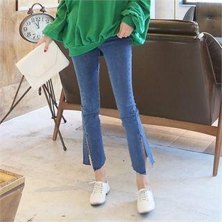 Slit-hem Boot-but Jeans