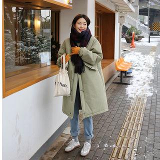 Drawcord Padded Long Parka