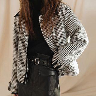 Asymmetric Belted Patent A-line Skirt