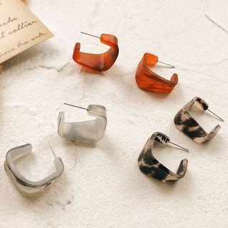 Acetate Open Square Earring
