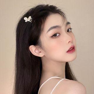Butterfly Shell Faux Pearl Hair Clamp / Hair Clip / Set