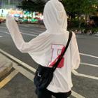Number Print Hooded Light Jacket