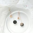 Scallop Disc Dangle Earring 1 Pair - Hook Earring - One Size