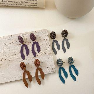 Fabric Alloy Dangle Earring