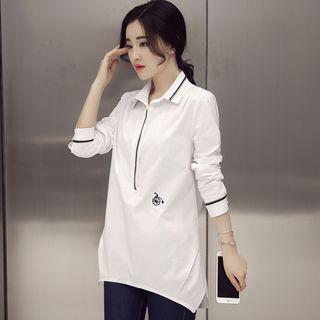 Long-sleeve Half Zip Top