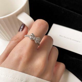 Bow Open Ring Silver - One Size