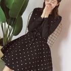 Set: Long-sleeve T-shirt + Dotted Jumper Dress