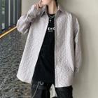 Faux-leather Embossed Jacket