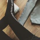 Lettering High Waist Leggings