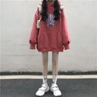Shell Print Hoodie Rose Pink - One Size
