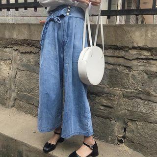 High-waist Loose-fit Wide-leg Jeans