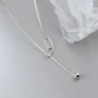 Adjustable Chain Necklace Silver - One Size