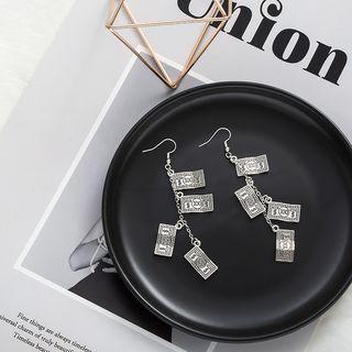 Dollar Note Statement Dangle Earring