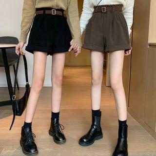 High-waist Corduroy Shorts (with Belt )