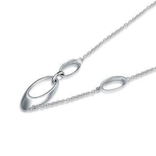 Bling Bling Platinum Plated 925 Silver Oval Ring Necklace (16)