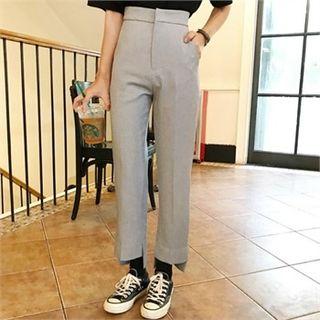 High-waist Dip-back Pants