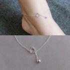 925 Sterling Silver Cat Anklet Silver - One Size