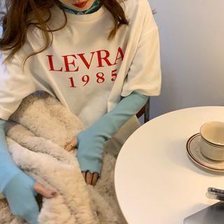 Short-sleeve Letter Print Top