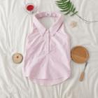 Sleeveless Halter Shirt Pink - One Size