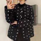 Dotted Single-breasted Jacket Black - One Size