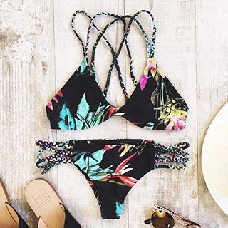 Printed Strappy Bikini