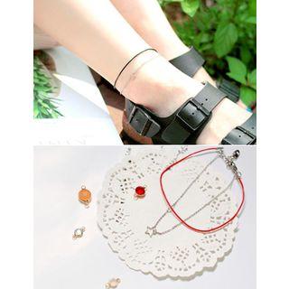 Star Faux-leather Tiered Anklet